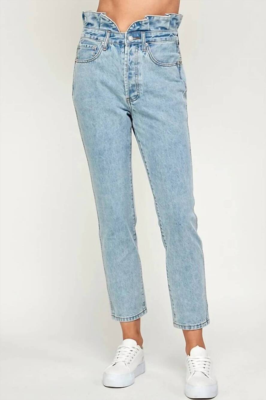 NEW SIGNATURE8 rina ruffle jeans in medium wash